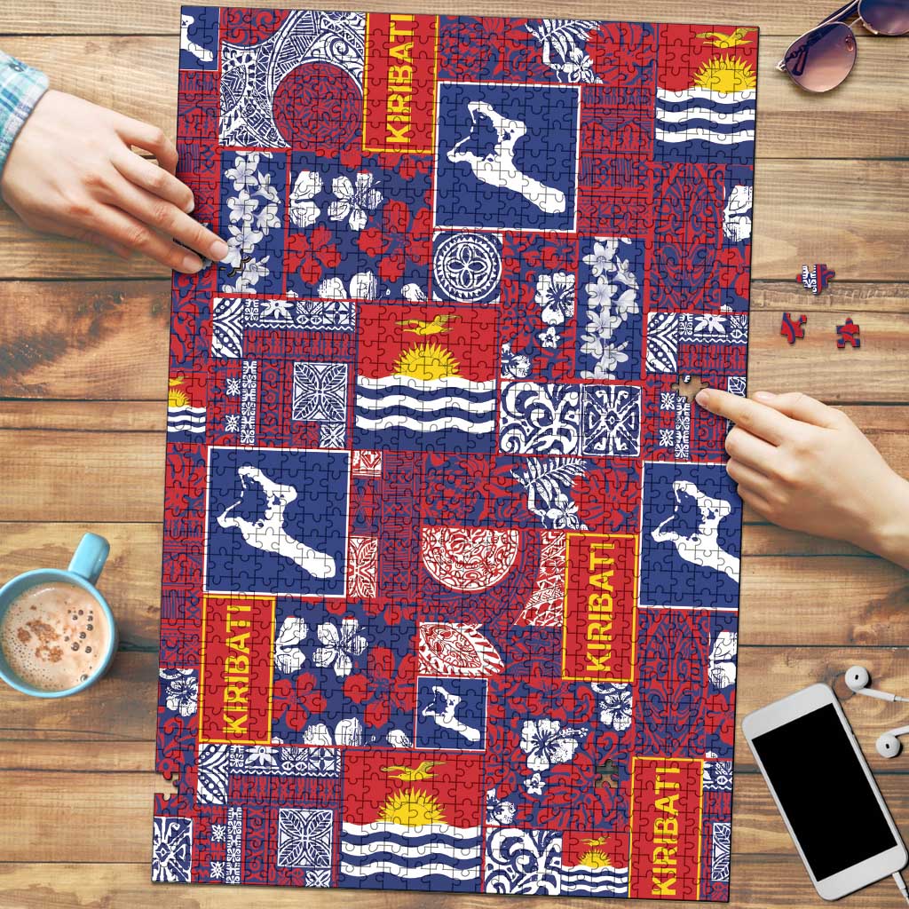 Kiribati Tekeraoi n te Kiritimati Puzzle Pacific Patchwork Xmas Vibes - Polynesian Pride