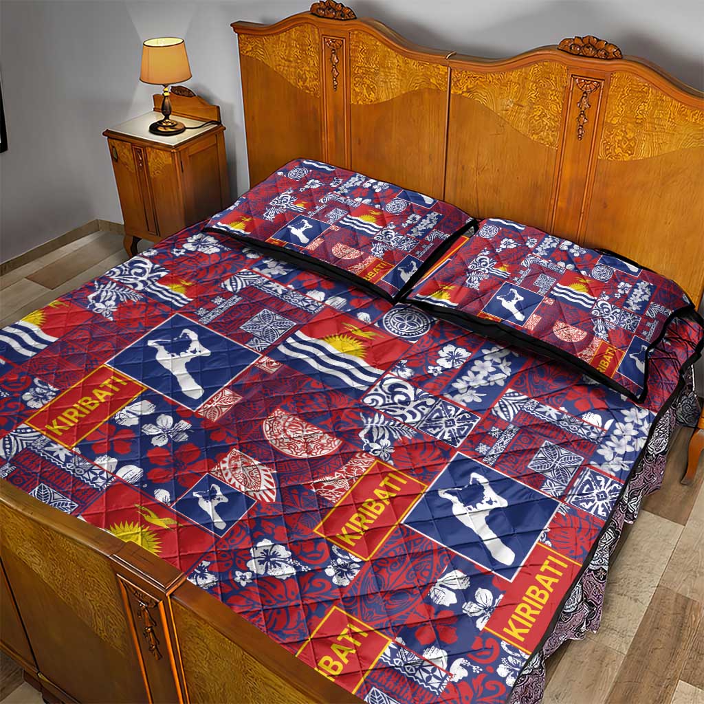 Kiribati Tekeraoi n te Kiritimati Quilt Bed Set Pacific Patchwork Xmas Vibes - Polynesian Pride