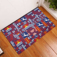 Kiribati Tekeraoi n te Kiritimati Rubber Doormat Pacific Patchwork Xmas Vibes - Polynesian Pride