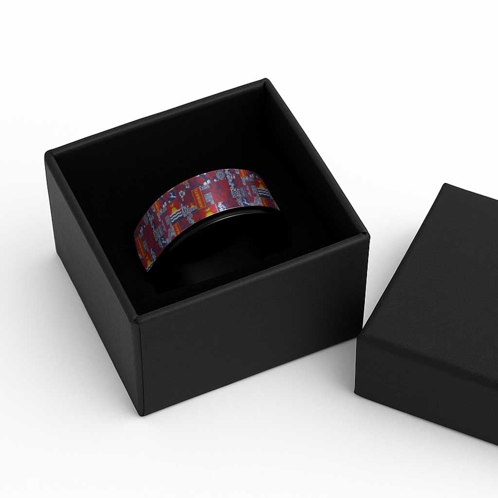 Kiribati Tekeraoi n te Kiritimati Spinner Ring Pacific Patchwork Xmas Vibes - Polynesian Pride
