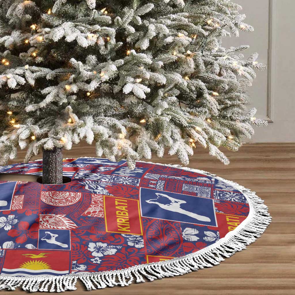 Kiribati Tekeraoi n te Kiritimati Tree Skirt Pacific Patchwork Xmas Vibes - Polynesian Pride