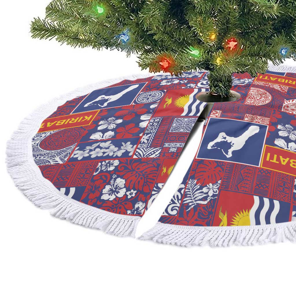 Kiribati Tekeraoi n te Kiritimati Tree Skirt Pacific Patchwork Xmas Vibes - Polynesian Pride
