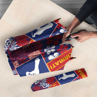 Kiribati Tekeraoi n te Kiritimati Umbrella Pacific Patchwork Xmas Vibes - Polynesian Pride