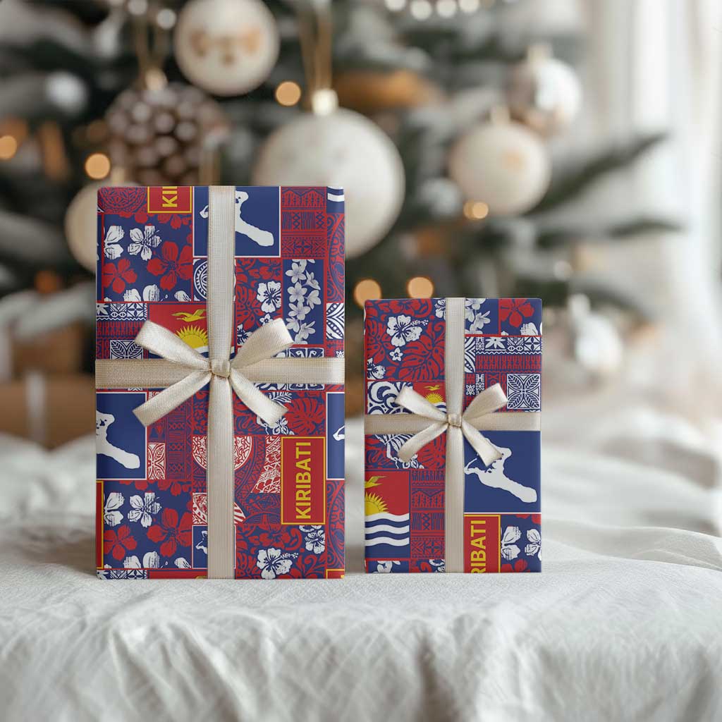 Kiribati Tekeraoi n te Kiritimati Wrapping Paper Pacific Patchwork Xmas Vibes - Polynesian Pride
