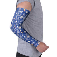 Marshall Islands Merry Christmas Arm Sleeves Pacific Patchwork Xmas Vibes LT9 - Polynesian Pride