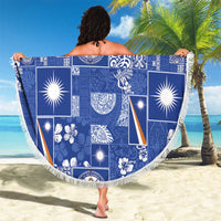 Marshall Islands Merry Christmas Beach Blanket Pacific Patchwork Xmas Vibes LT9 - Polynesian Pride