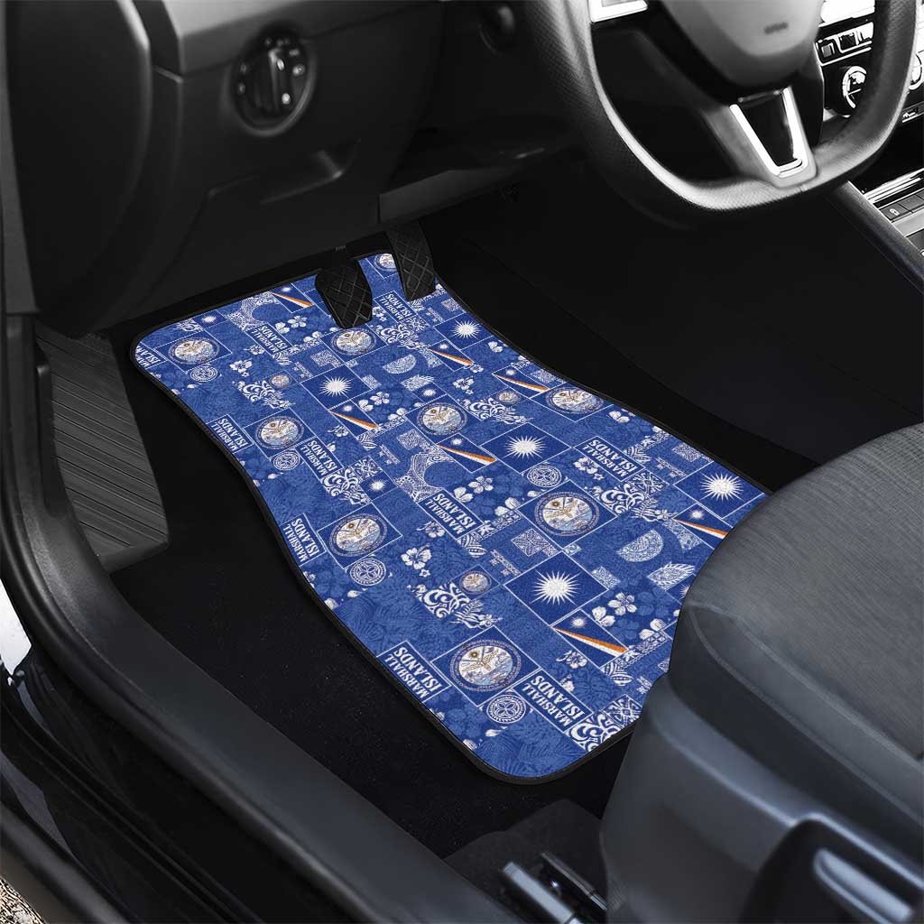 Marshall Islands Merry Christmas Car Mats Pacific Patchwork Xmas Vibes - Polynesian Pride