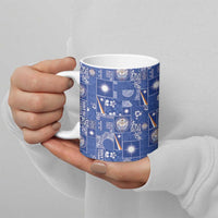Marshall Islands Merry Christmas Ceramic Mug Pacific Patchwork Xmas Vibes - Polynesian Pride