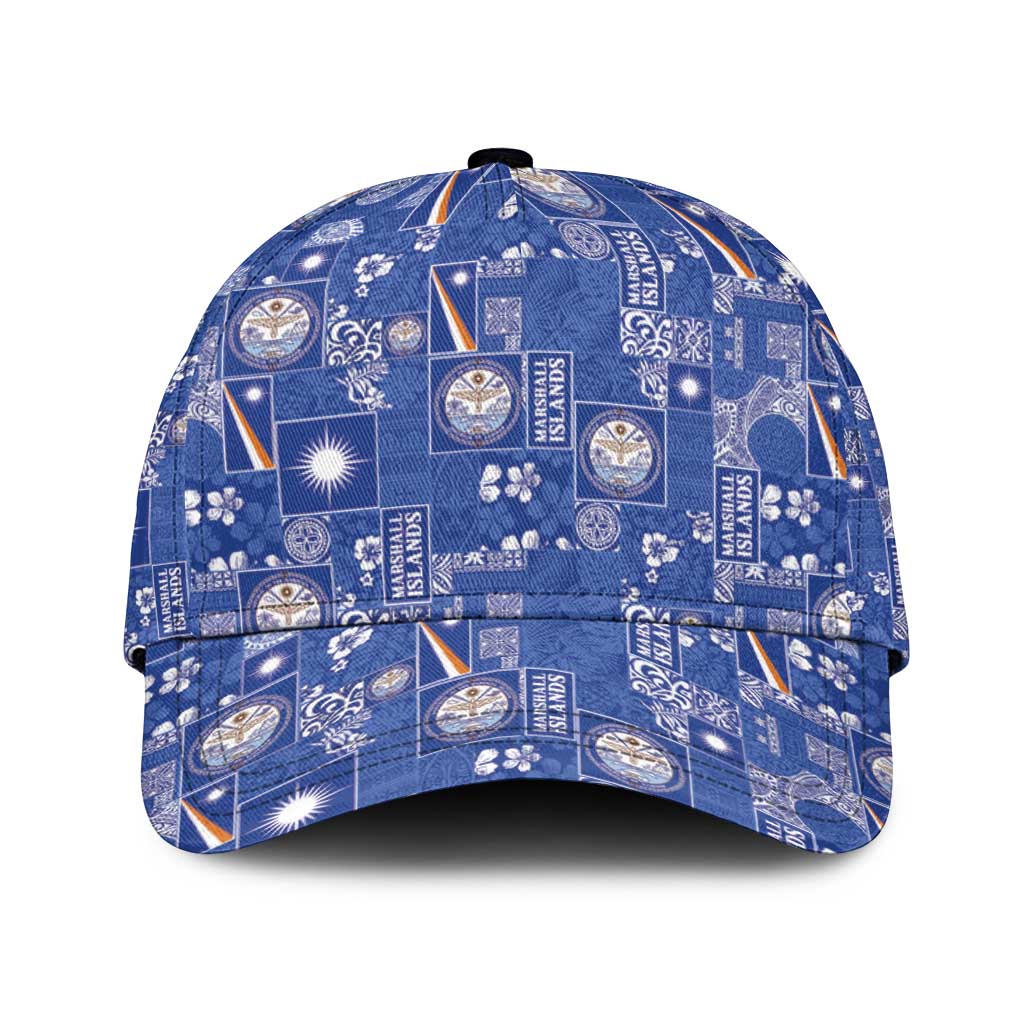 Marshall Islands Merry Christmas Classic Cap Pacific Patchwork Xmas Vibes - Polynesian Pride