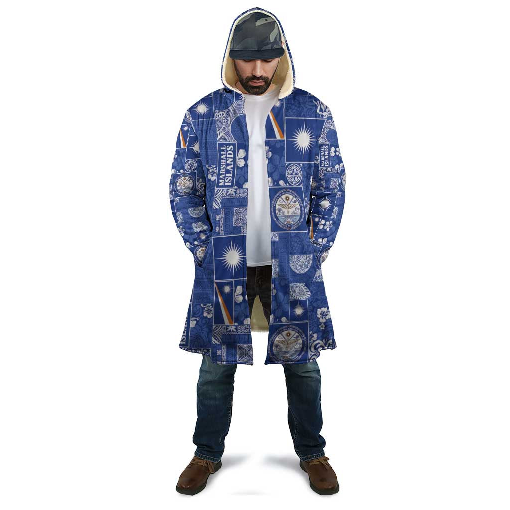 Marshall Islands Merry Christmas Cloak Pacific Patchwork Xmas Vibes - Polynesian Pride