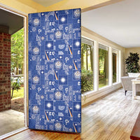 Marshall Islands Merry Christmas Door Cover Pacific Patchwork Xmas Vibes - Polynesian Pride