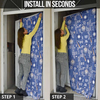 Marshall Islands Merry Christmas Door Cover Pacific Patchwork Xmas Vibes - Polynesian Pride