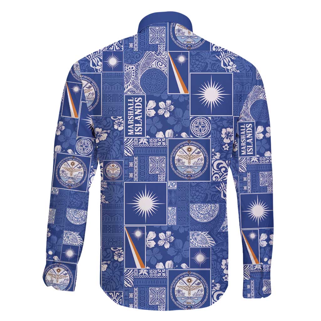 Marshall Islands Merry Christmas Family Matching Off Shoulder Maxi Dress and Hawaiian Shirt Pacific Patchwork Xmas Vibes - Polynesian Pride