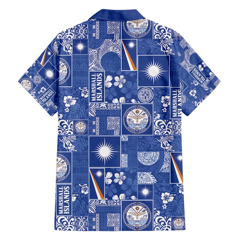 Marshall Islands Merry Christmas Family Matching Summer Maxi Dress and Hawaiian Shirt Pacific Patchwork Xmas Vibes - Polynesian Pride