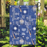 Marshall Islands Merry Christmas Garden Flag Pacific Patchwork Xmas Vibes LT9 Garden Flag Blue - Polynesian Pride
