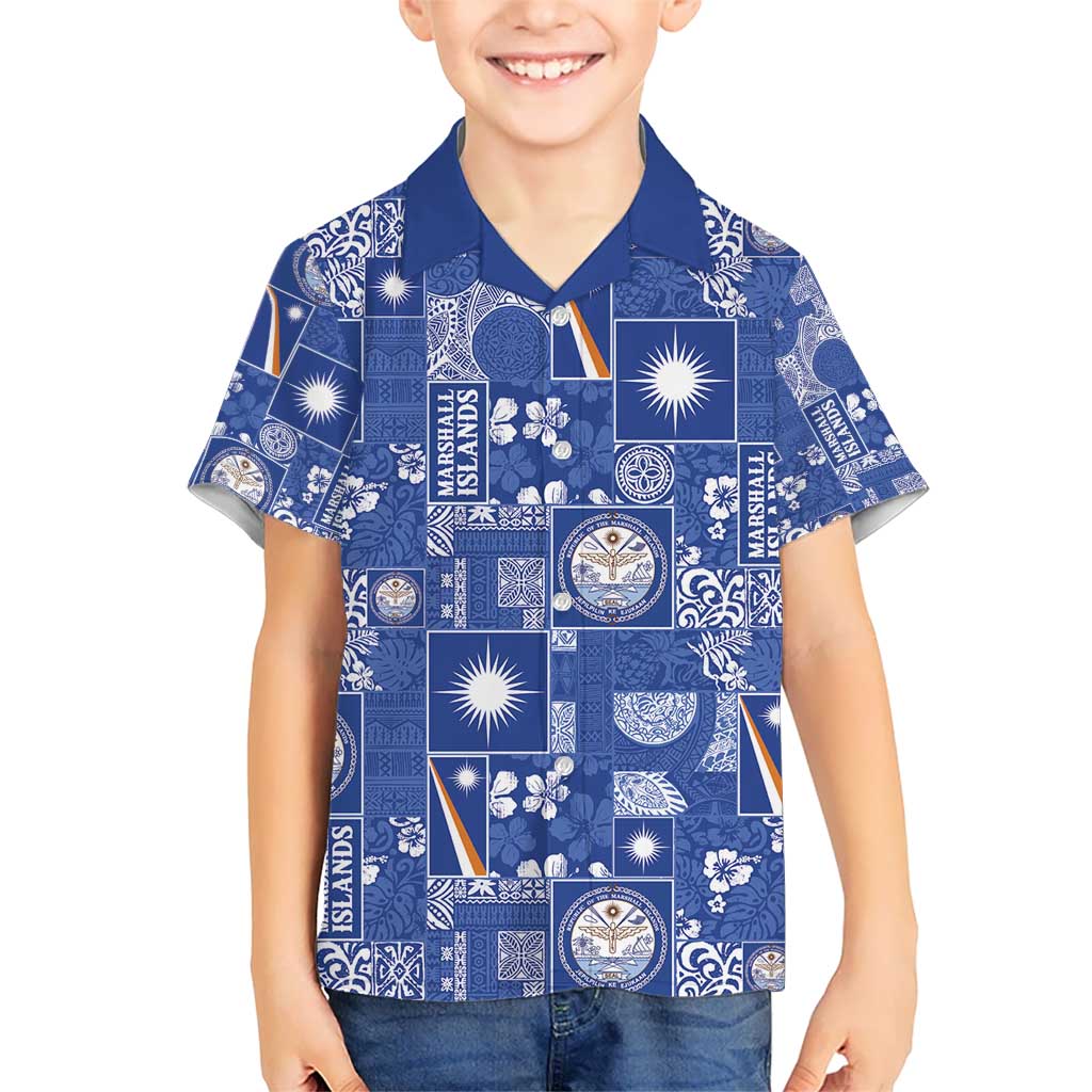 Marshall Islands Merry Christmas Hawaiian Shirt Pacific Patchwork Xmas Vibes - Polynesian Pride