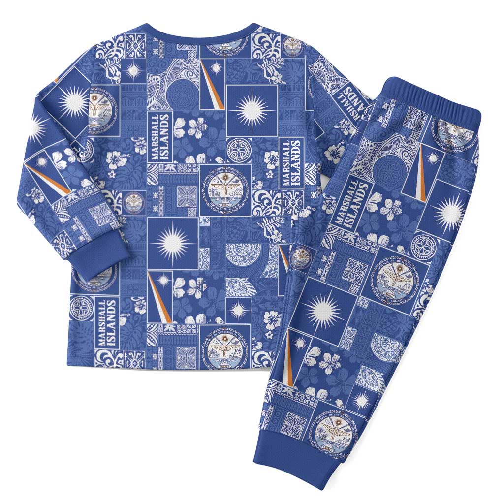 Marshall Islands Merry Christmas Pajama Set Pacific Patchwork Xmas Vibes LT9 - Polynesian Pride
