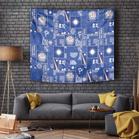Marshall Islands Merry Christmas Tapestry Pacific Patchwork Xmas Vibes LT9 Blue - Polynesian Pride