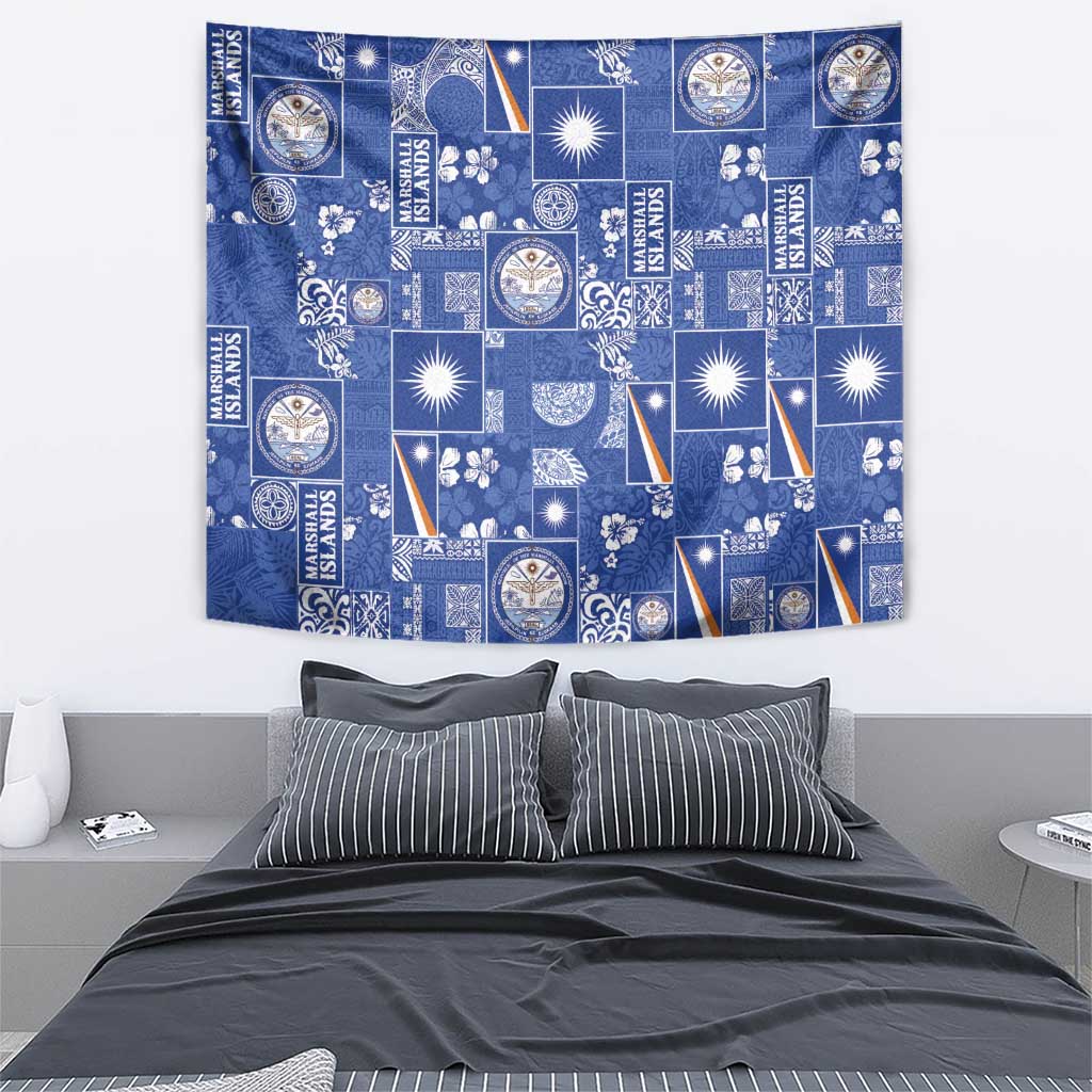 Marshall Islands Merry Christmas Tapestry Pacific Patchwork Xmas Vibes LT9 - Polynesian Pride