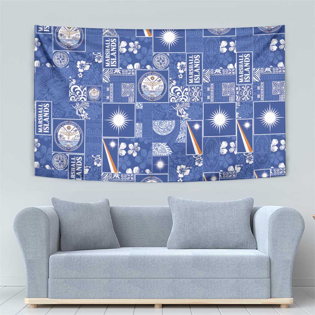 Marshall Islands Merry Christmas Tapestry Pacific Patchwork Xmas Vibes LT9 - Polynesian Pride