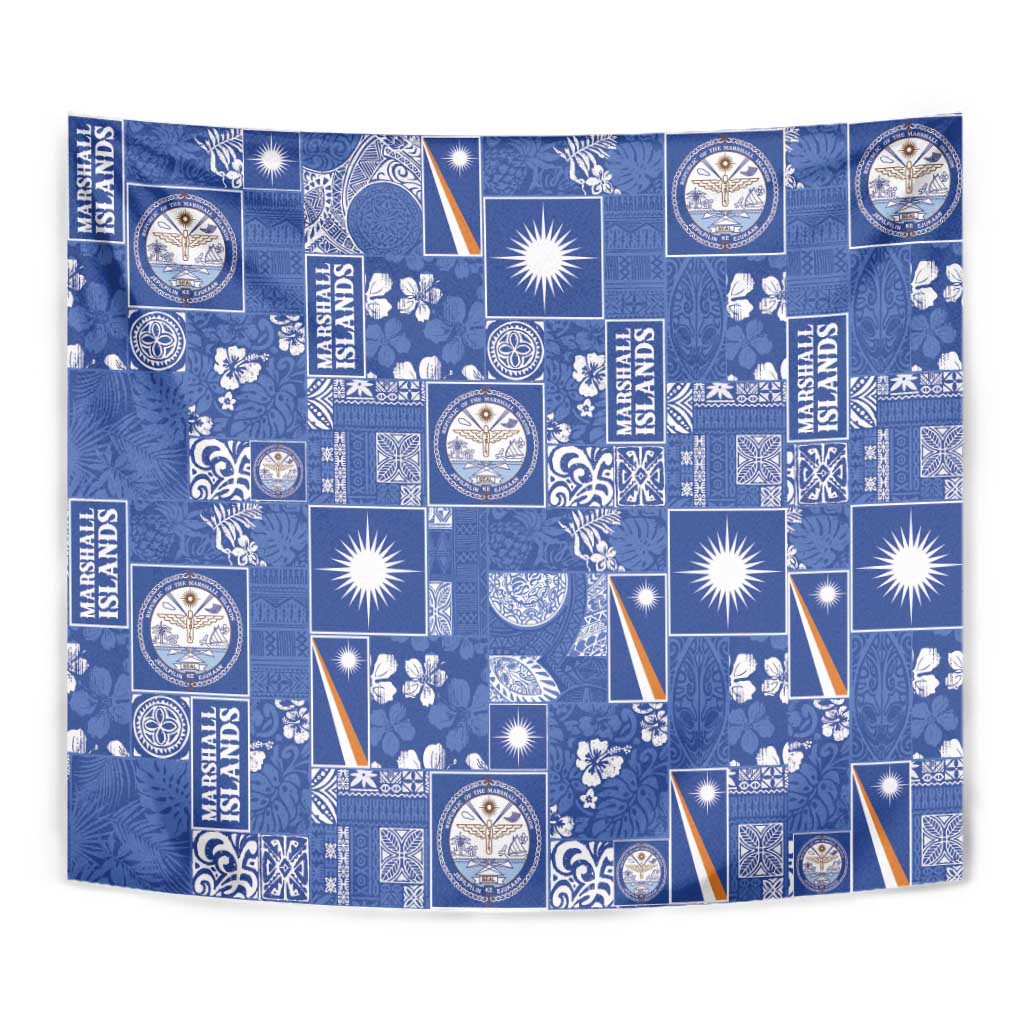 Marshall Islands Merry Christmas Tapestry Pacific Patchwork Xmas Vibes LT9 - Polynesian Pride
