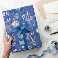 Marshall Islands Merry Christmas Wrapping Paper Pacific Patchwork Xmas Vibes LT9 - Polynesian Pride