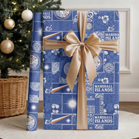Marshall Islands Merry Christmas Wrapping Paper Pacific Patchwork Xmas Vibes LT9 - Polynesian Pride
