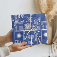 Marshall Islands Merry Christmas Wrapping Paper Pacific Patchwork Xmas Vibes LT9 - Polynesian Pride