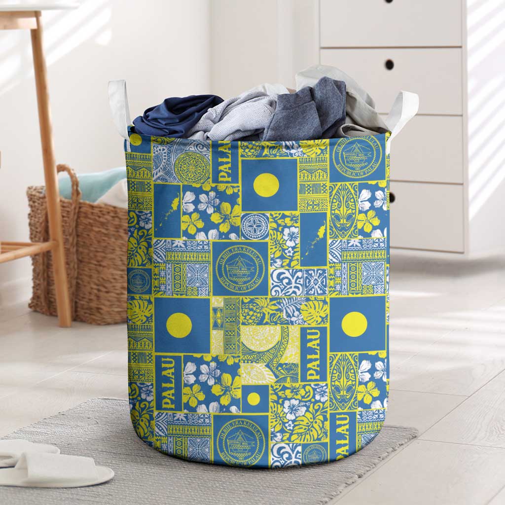 Palau Ungil Kurismas Laundry Basket Pacific Patchwork Xmas Vibes - Polynesian Pride