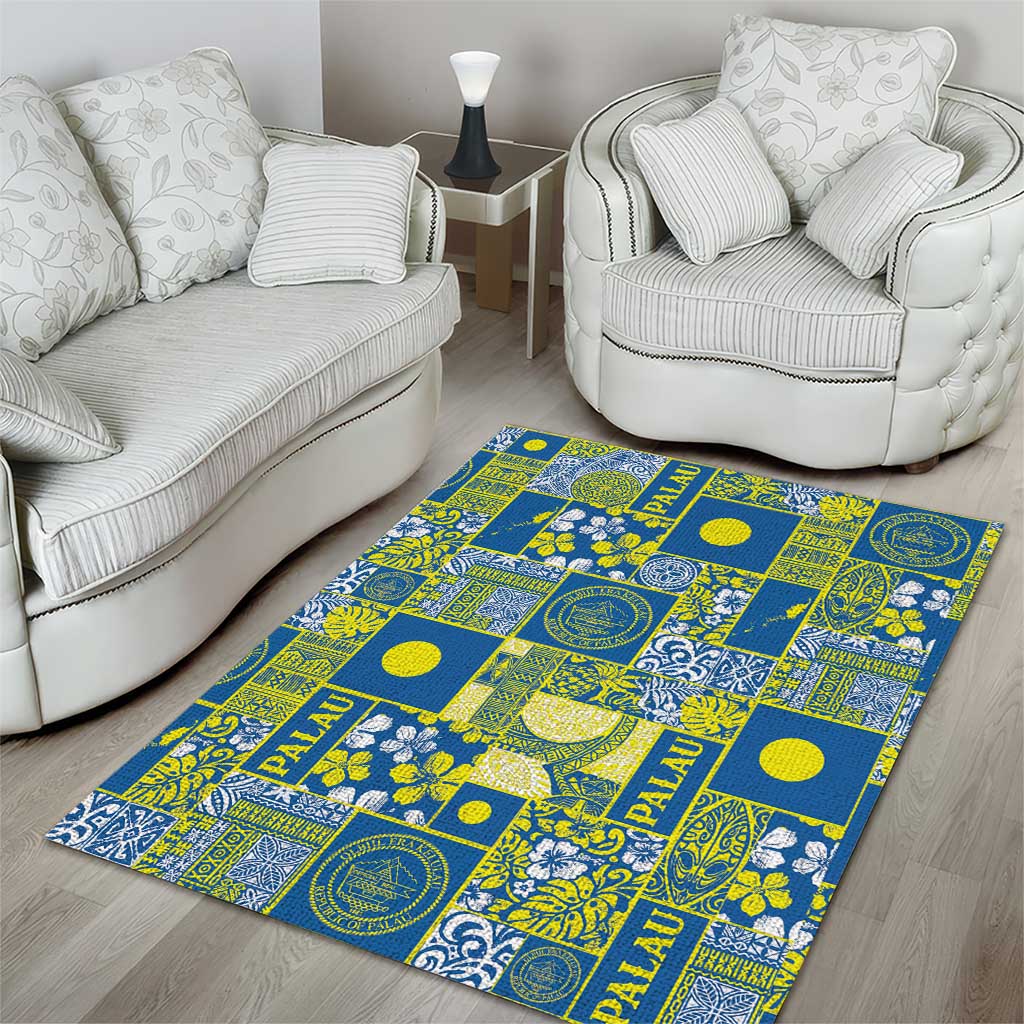 Palau Ungil Kurismas Area Rug Pacific Patchwork Xmas Vibes - Polynesian Pride