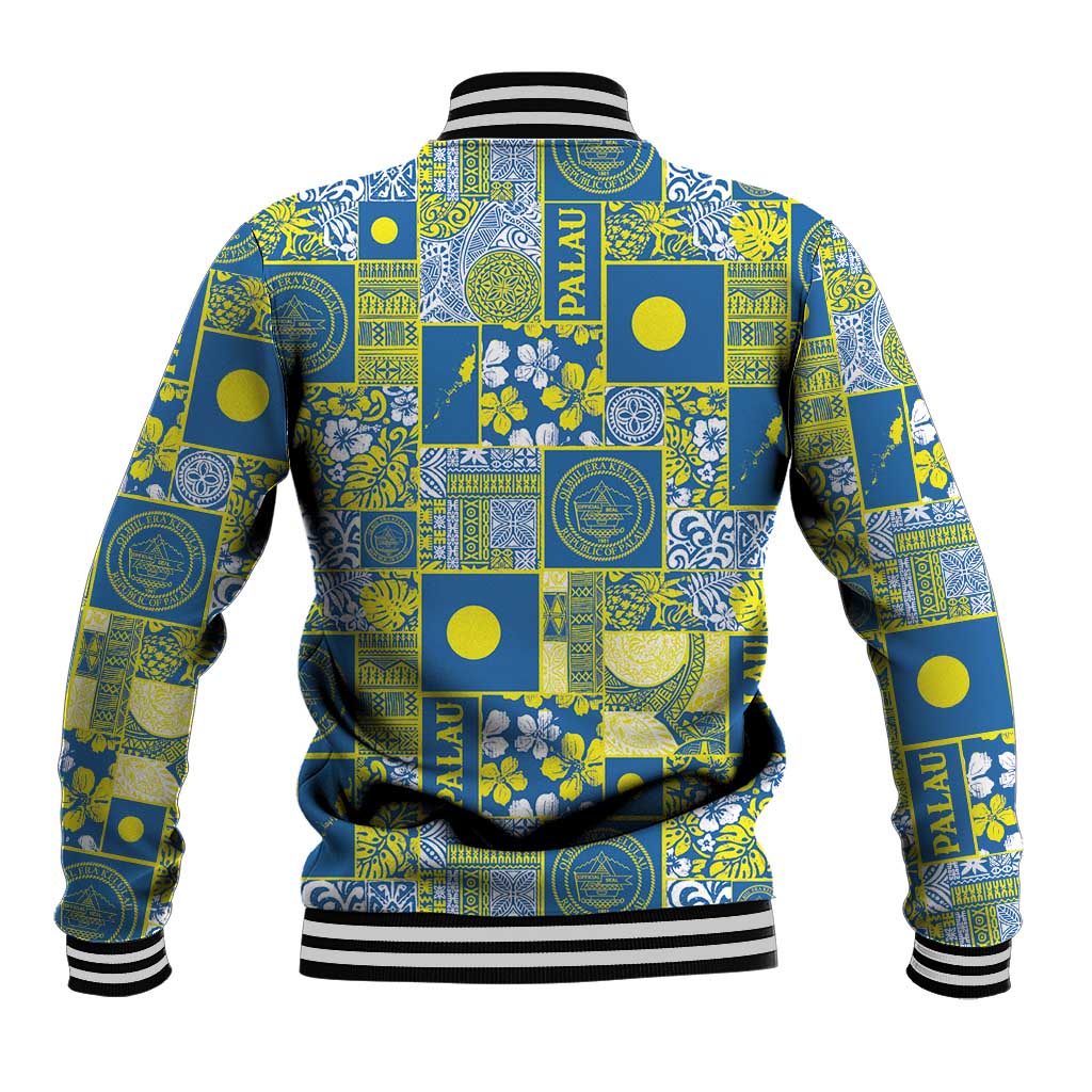 Palau Ungil Kurismas Baseball Jacket Pacific Patchwork Xmas Vibes LT9 - Polynesian Pride