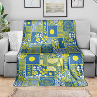 Palau Ungil Kurismas Blanket Pacific Patchwork Xmas Vibes - Polynesian Pride