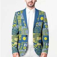 Palau Ungil Kurismas Blazer Pacific Patchwork Xmas Vibes LT9 - Polynesian Pride