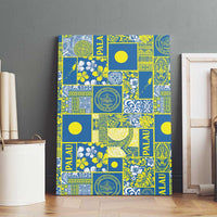 Palau Ungil Kurismas Canvas Wall Art Pacific Patchwork Xmas Vibes - Polynesian Pride