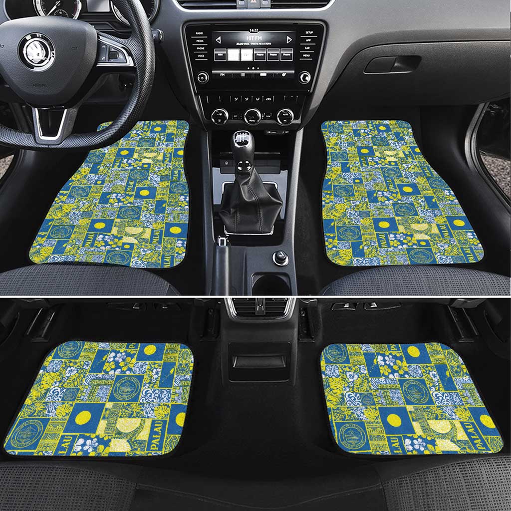 Palau Ungil Kurismas Car Mats Pacific Patchwork Xmas Vibes - Polynesian Pride