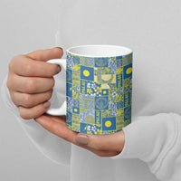 Palau Ungil Kurismas Ceramic Mug Pacific Patchwork Xmas Vibes - Polynesian Pride