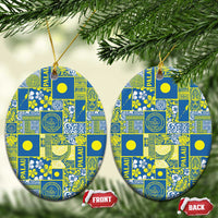 Palau Ungil Kurismas Ceramic Ornament Pacific Patchwork Xmas Vibes - Polynesian Pride