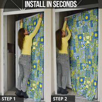 Palau Ungil Kurismas Door Cover Pacific Patchwork Xmas Vibes - Polynesian Pride