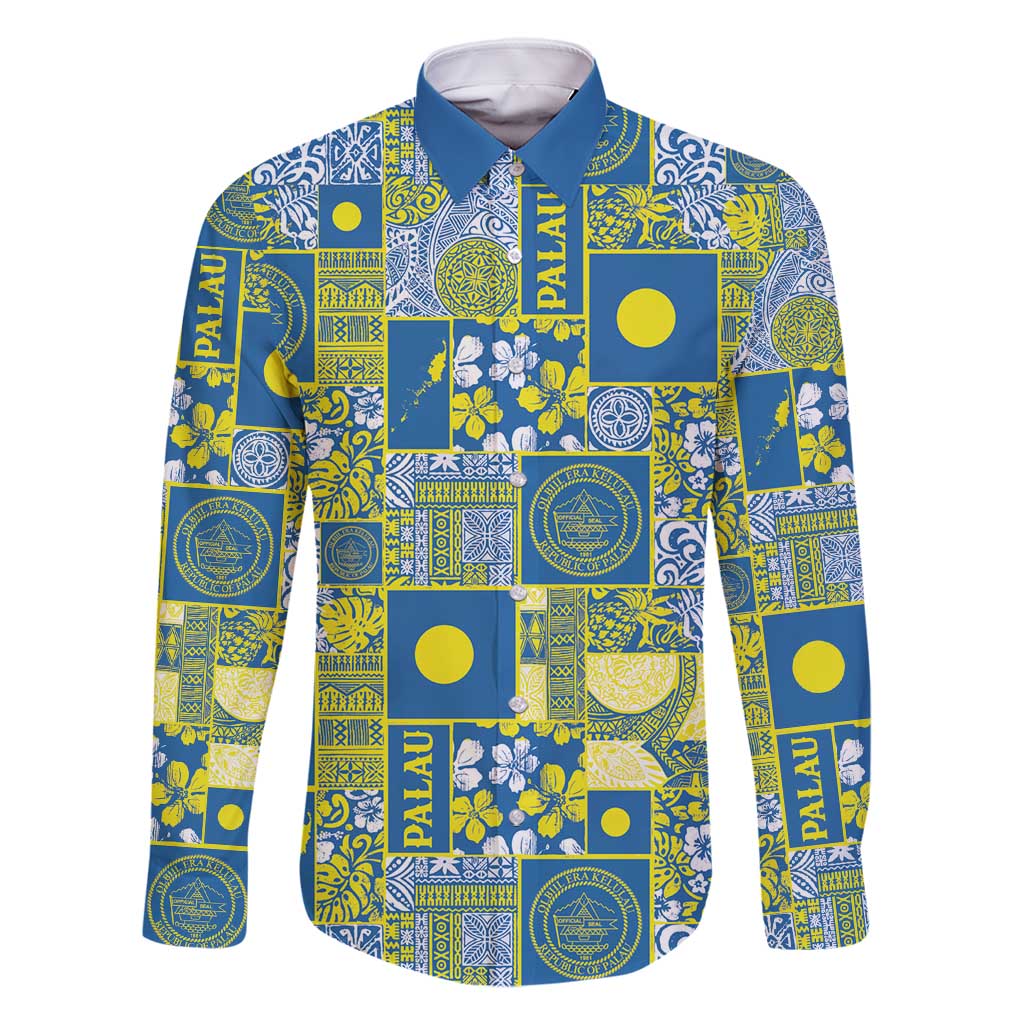 Palau Ungil Kurismas Family Matching Off Shoulder Maxi Dress and Hawaiian Shirt Pacific Patchwork Xmas Vibes - Polynesian Pride