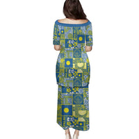 Palau Ungil Kurismas Family Matching Puletasi and Hawaiian Shirt Pacific Patchwork Xmas Vibes - Polynesian Pride