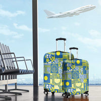 Palau Ungil Kurismas Luggage Cover Pacific Patchwork Xmas Vibes - Polynesian Pride