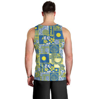 Palau Ungil Kurismas Men Tank Top Pacific Patchwork Xmas Vibes LT9 - Polynesian Pride