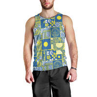 Palau Ungil Kurismas Men Tank Top Pacific Patchwork Xmas Vibes LT9 - Polynesian Pride