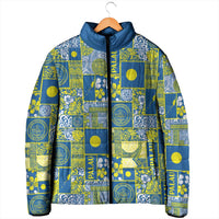 Palau Ungil Kurismas Padded Jacket Pacific Patchwork Xmas Vibes - Polynesian Pride