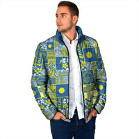 Palau Ungil Kurismas Padded Jacket Pacific Patchwork Xmas Vibes - Polynesian Pride