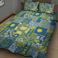 Palau Ungil Kurismas Quilt Bed Set Pacific Patchwork Xmas Vibes - Polynesian Pride