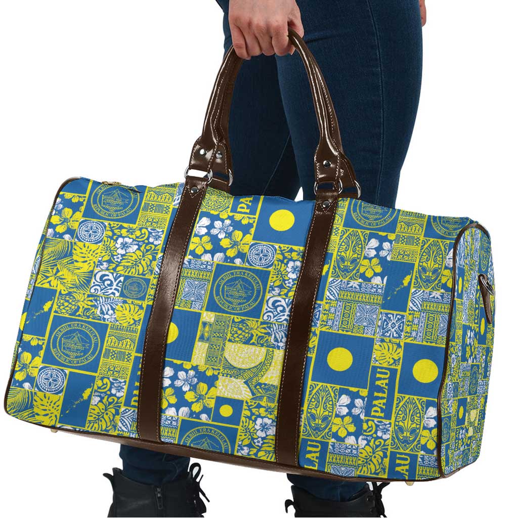 Palau Ungil Kurismas Travel Bag Pacific Patchwork Xmas Vibes - Polynesian Pride