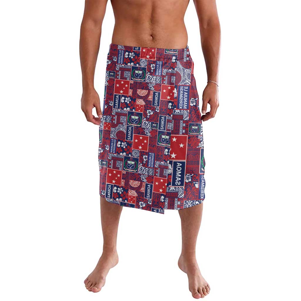 Red Samoa Manuia Le Kerisimasi Lavalava Pacific Patchwork Xmas Vibes - Polynesian Pride