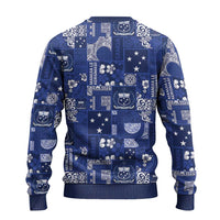Blue Samoa Manuia Le Kerisimasi Ugly Christmas Sweater Pacific Patchwork Xmas Vibes - Polynesian Pride