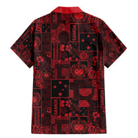 Dark Samoa Manuia Le Kerisimasi Family Matching Mermaid Dress and Hawaiian Shirt Pacific Patchwork Xmas Vibes - Polynesian Pride